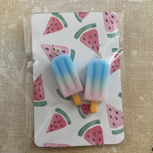 Pinup style Popsicle earrings on Sterling silver hook - Picture 8 of 8